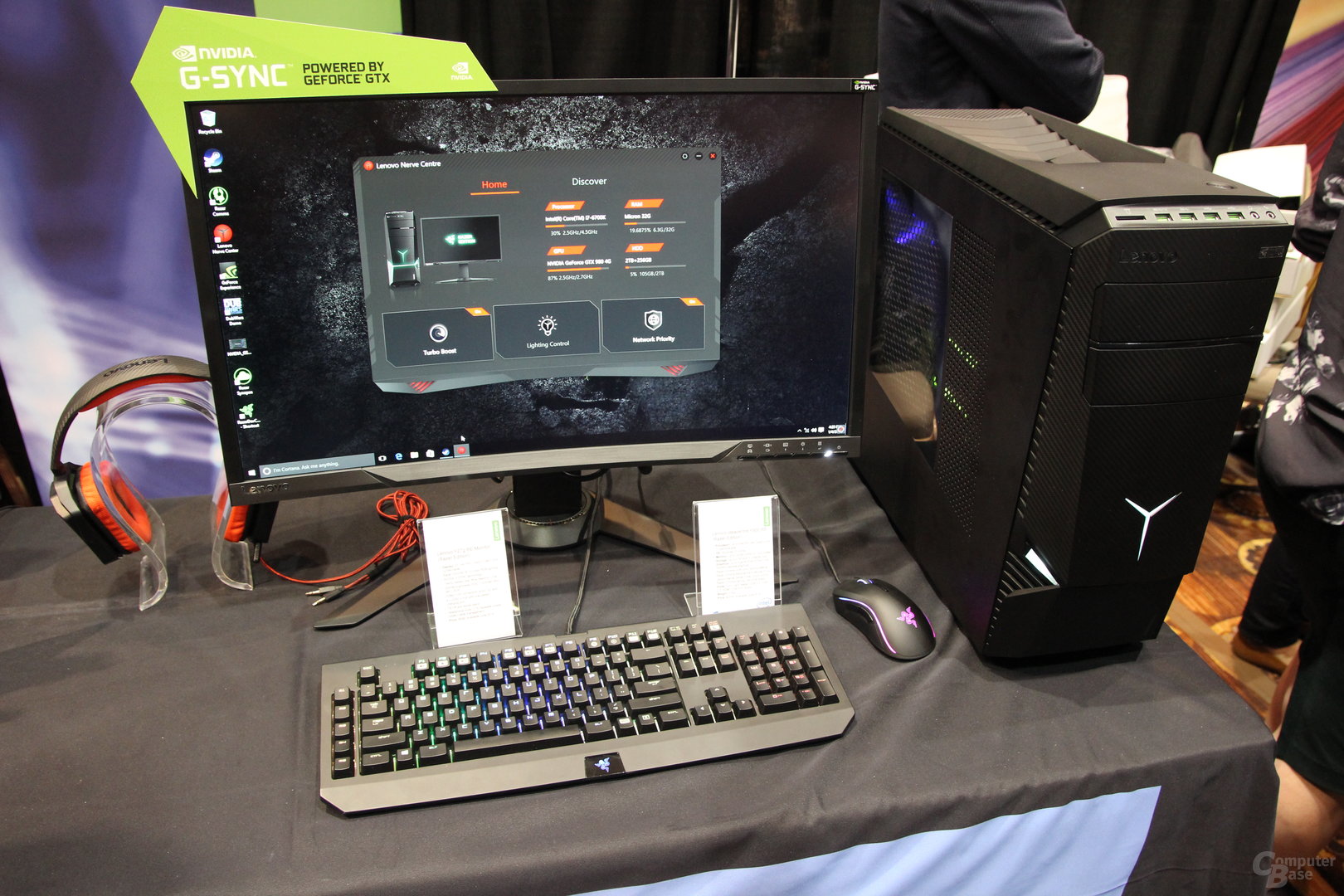 Lenovo: Gaming-PC und G-Sync-Monitor in Razer Edition