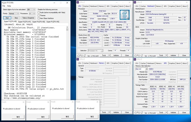 Xeon E3-1220 v5 auf 4,5 GHz übertaktet