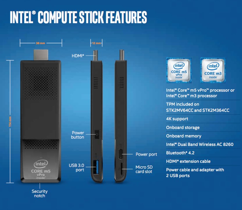 Die neuen Intel Compute Sticks mit Core m3-6Y30 und m5-6Y57