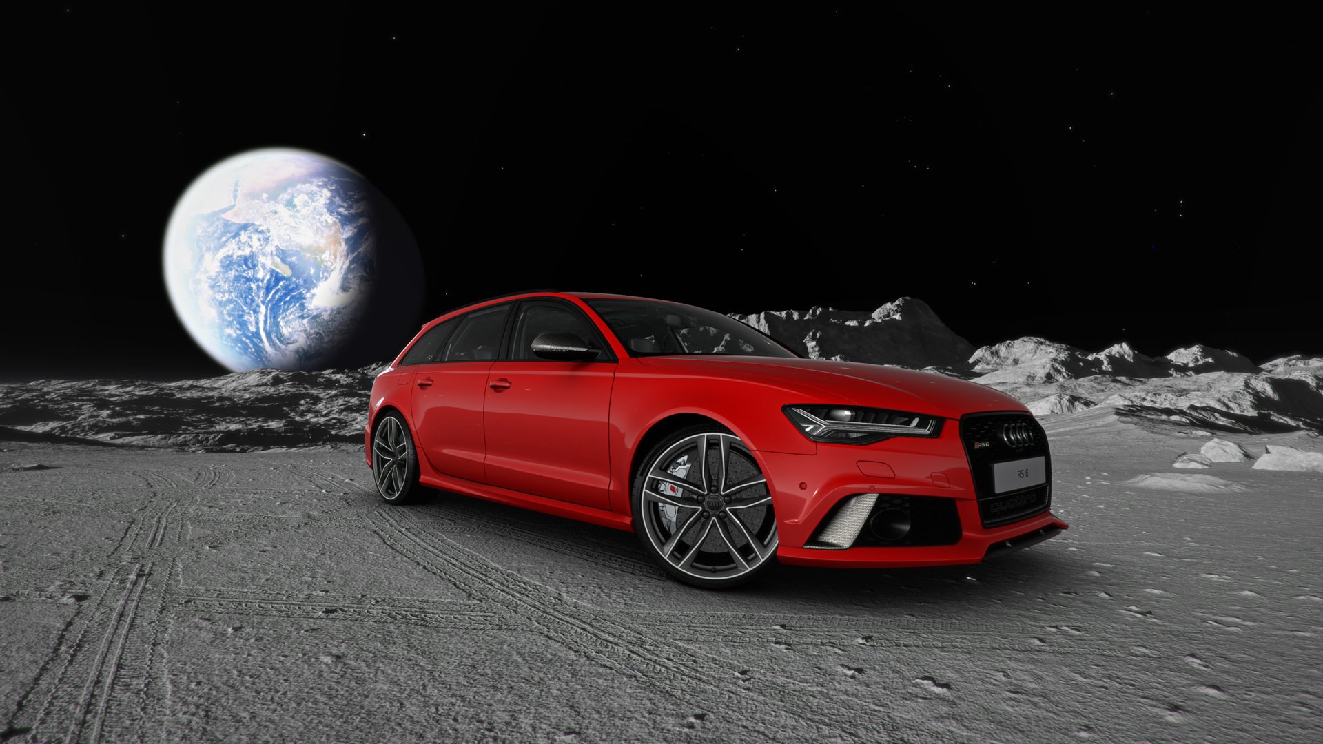 Audi RS 6 auf dem Mond
