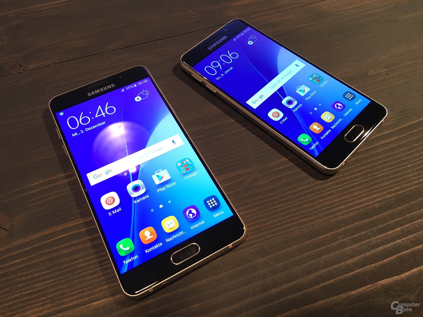 Mittelklasse-Smartphone mit Metallrahmen und Glasrückseite: Samsung Galaxy A3 und A5
