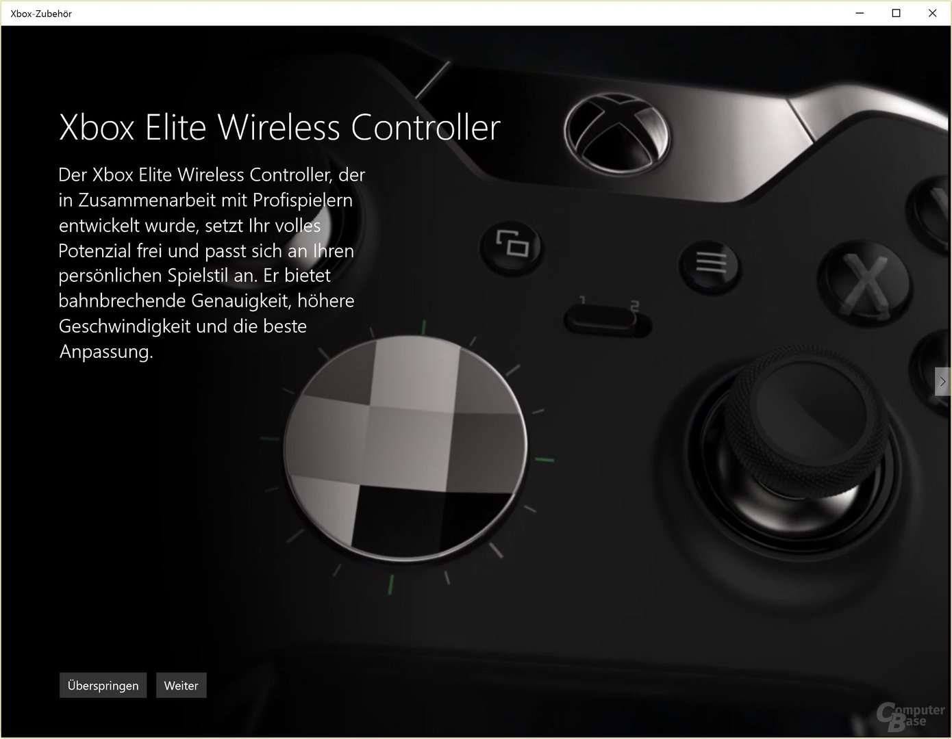 Die „Xbox Zubehör“-App kann auf dem PC nur mit Elite Controller genutzt werden