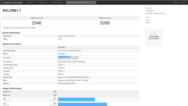 MacBook Pro 13 mit Core i7-6527U
