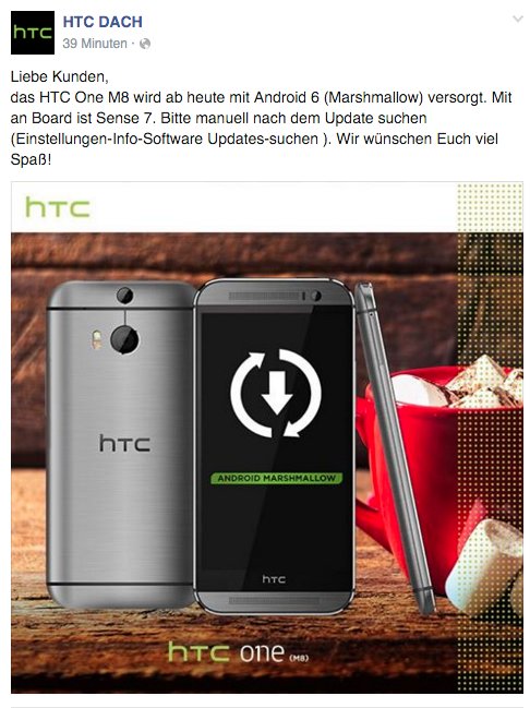 HTC One M8 erhält Android 6.0