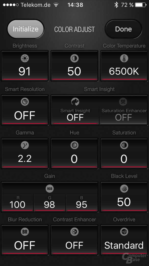 Eizo G-Ignition Appfür iOS