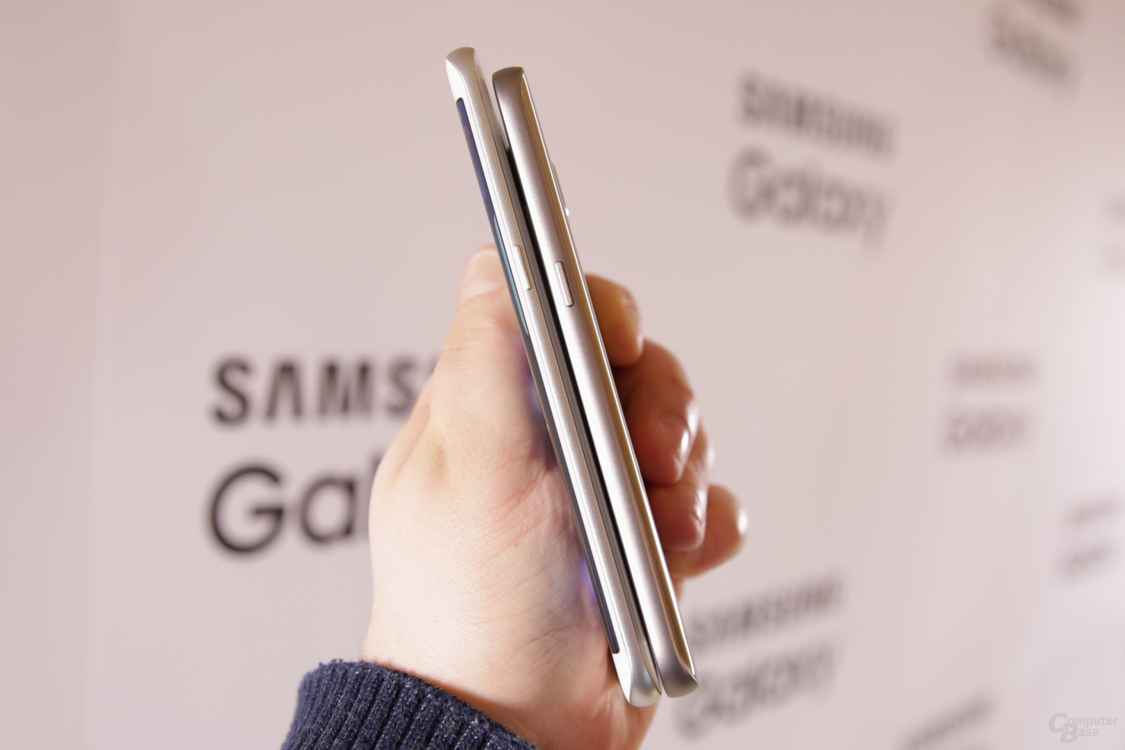 Galaxy S7 edge in Weiß, Galaxy S7 in Gold