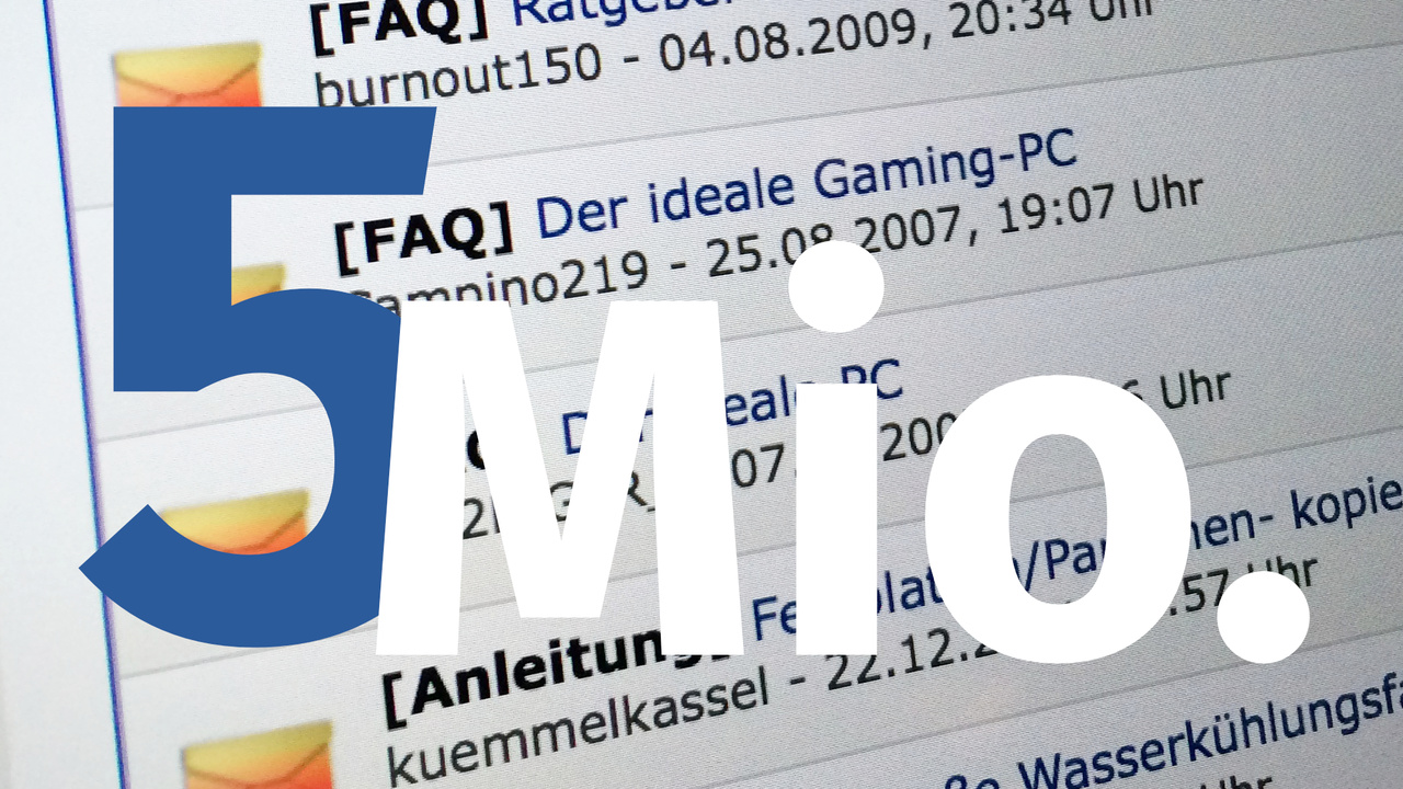 Community: 5 Millionen Ansichten für die FAQ „Der Ideale Gaming-PC“