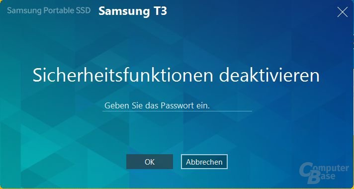 Die Software zur Samsung Portable SSD T3