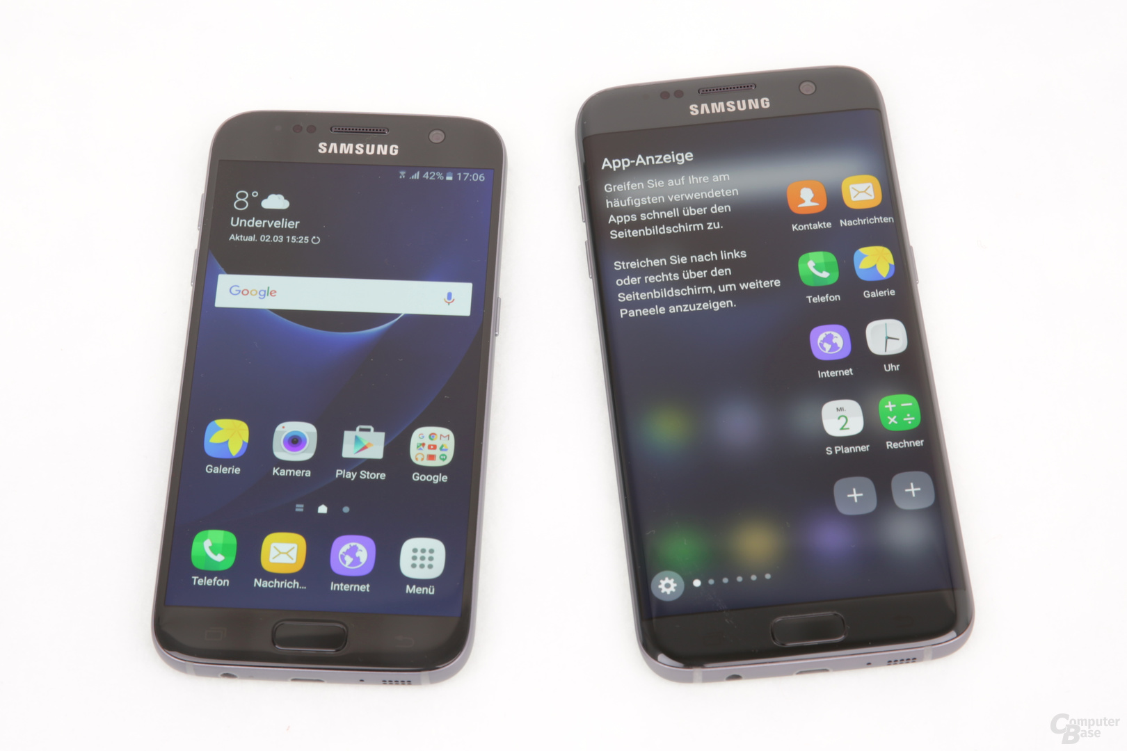 Galaxy S7 neben Galaxy S7 edge