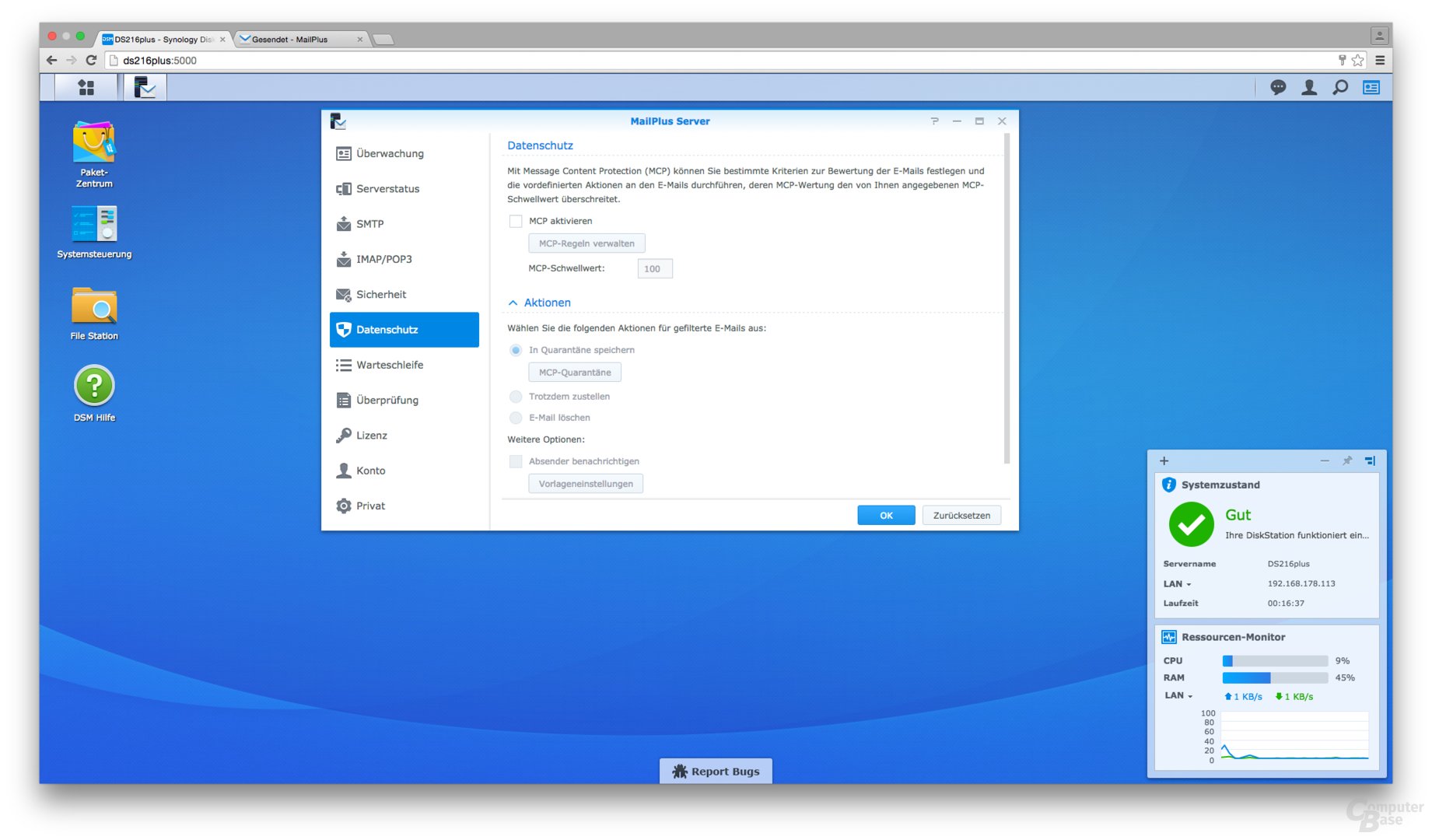 Synology DSM 6.0: MailPlus Server