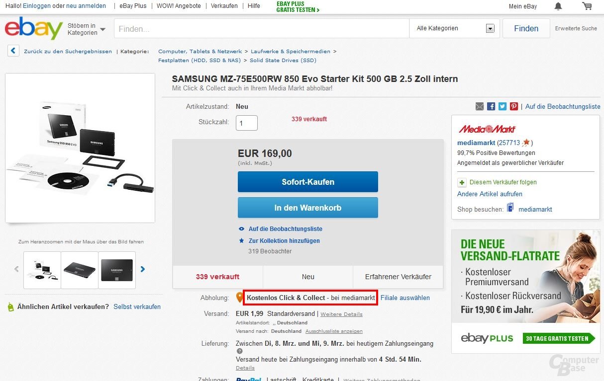 Click & Collect bei eBay