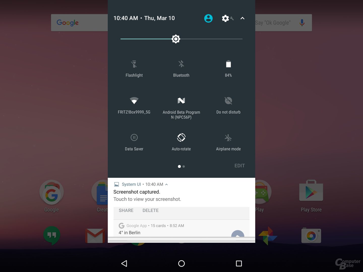 Android N – Schnelleinstellungen