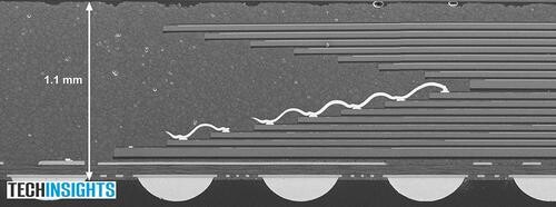 Ein Package mit sechzehn 256-Gbit-Dies (V-NAND 48 Layer)