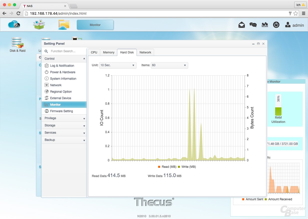ThecusOS 7.0 – System Monitor