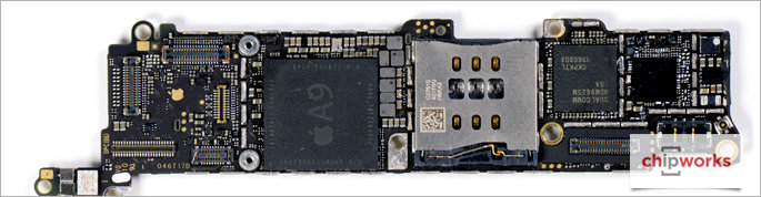 Rückseite der iPhone-SE-Leiterplatte