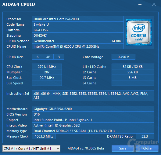 Brix GB-BSi5A-6200 vor BIOS-Update