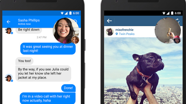 Facebook Messenger: Video-Chat-Heads und Dropbox-Schnittstelle