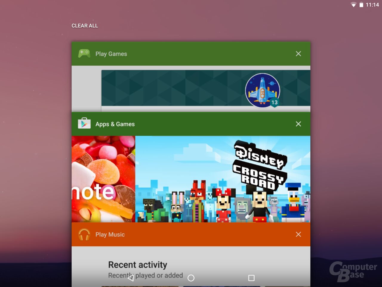 Schaltfläche, um alle Apps zu entfernen