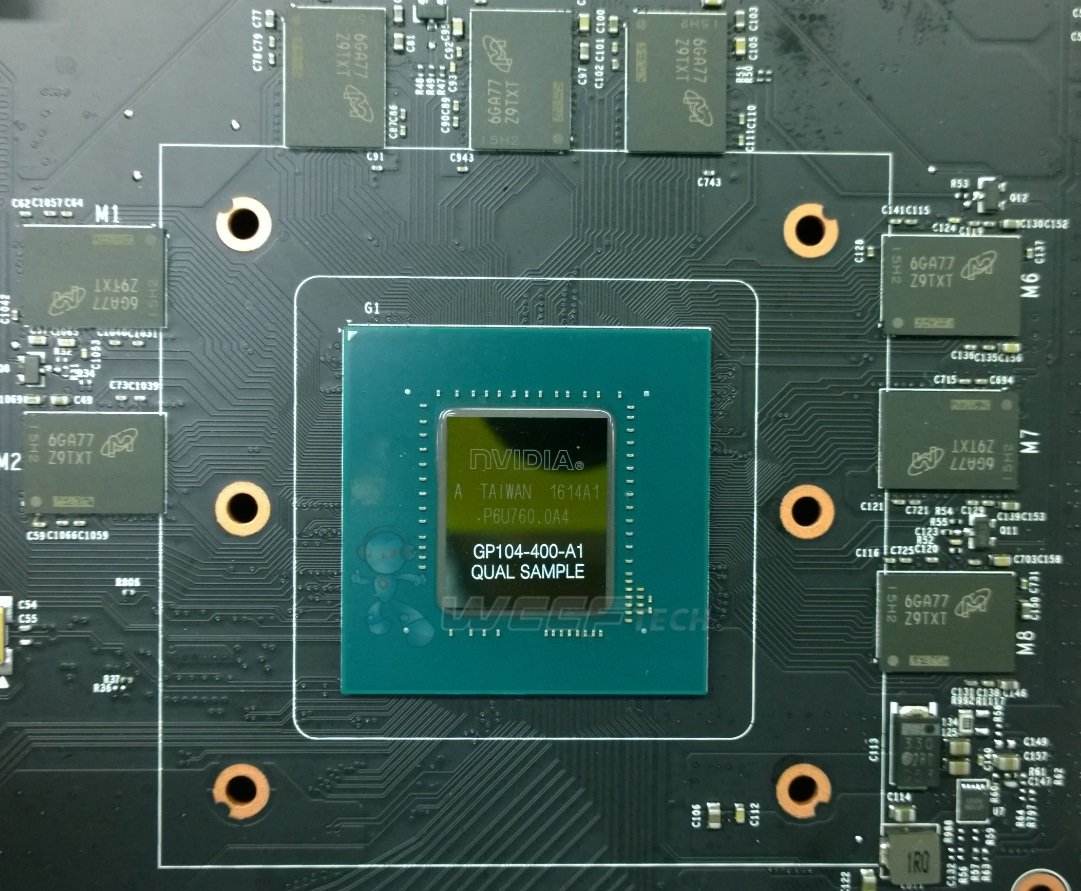 Pascal-GPU (GP104-400) mit 8 GByte GDDR5X
