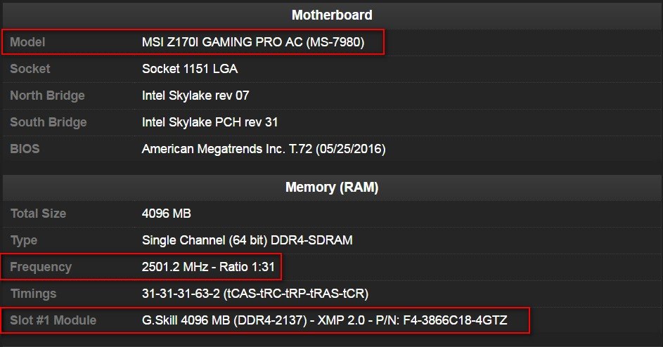 CPU-Z-Screenshot bestätigt 5001,2 MHz für DDR4-RAM