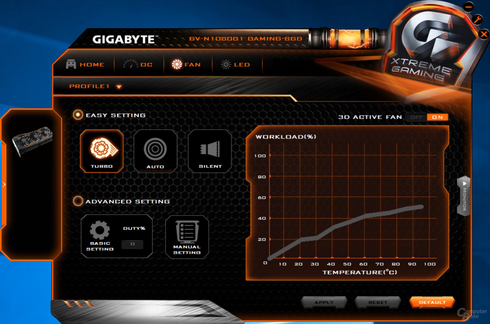 Gigabyte GTX 1080 – Xtreme Gaming Tool