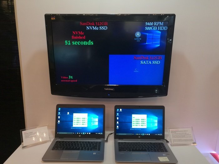 SanDisks NVMe-Demo auf der Computex 2016