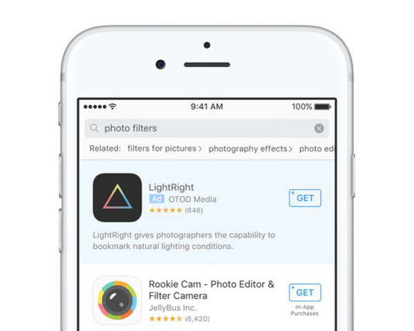 Beispiel für Werbung im App Store