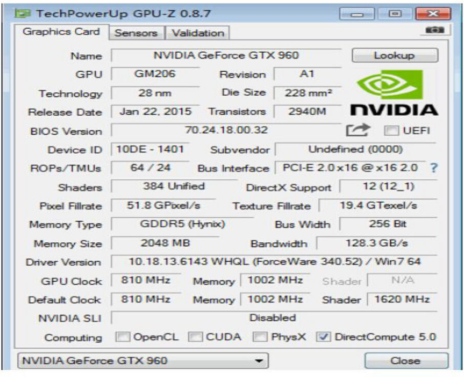 GPU-Z nennt GTX 960 mit falschen Spezifikationen