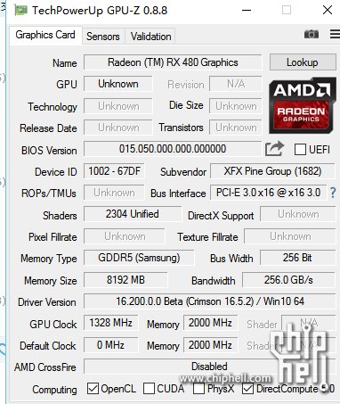 XFX Radeon RX 480 mit 1.328 MHz