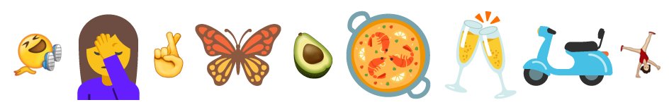 Auswahl der neuen Emoji