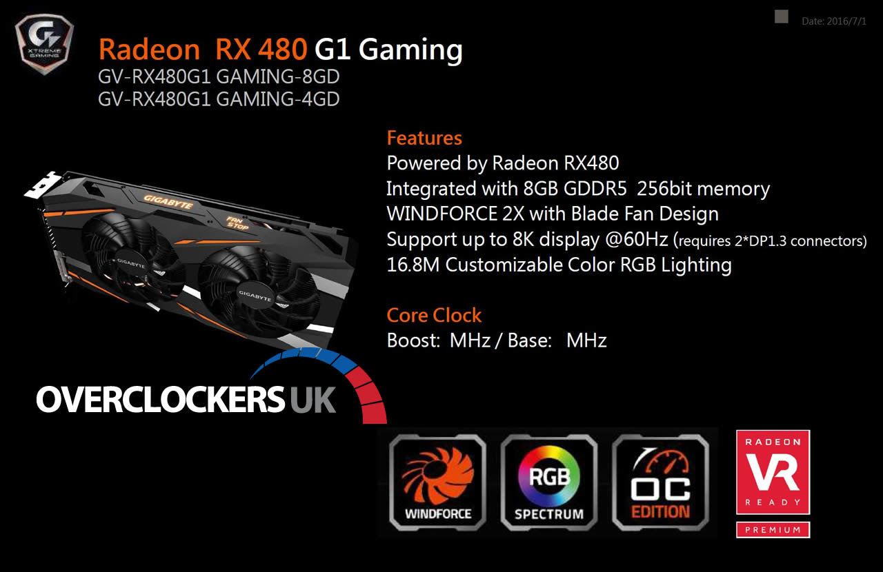 Gigabyte Radeon RX 480 G1 Gaming
