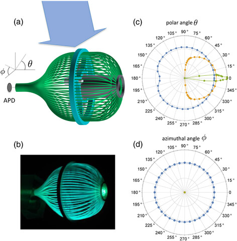 Detektor mit fluoreszierenden optischen leitern für die drahtlose optische Kommunikation