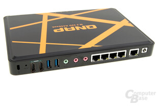 QNAP TBS-453A – HDMI, USB, Audio und LAN an der Rückseite