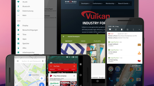 Android 7.0 Nougat im Test: Googles Mobil-Betriebssystem war noch nie so produktiv