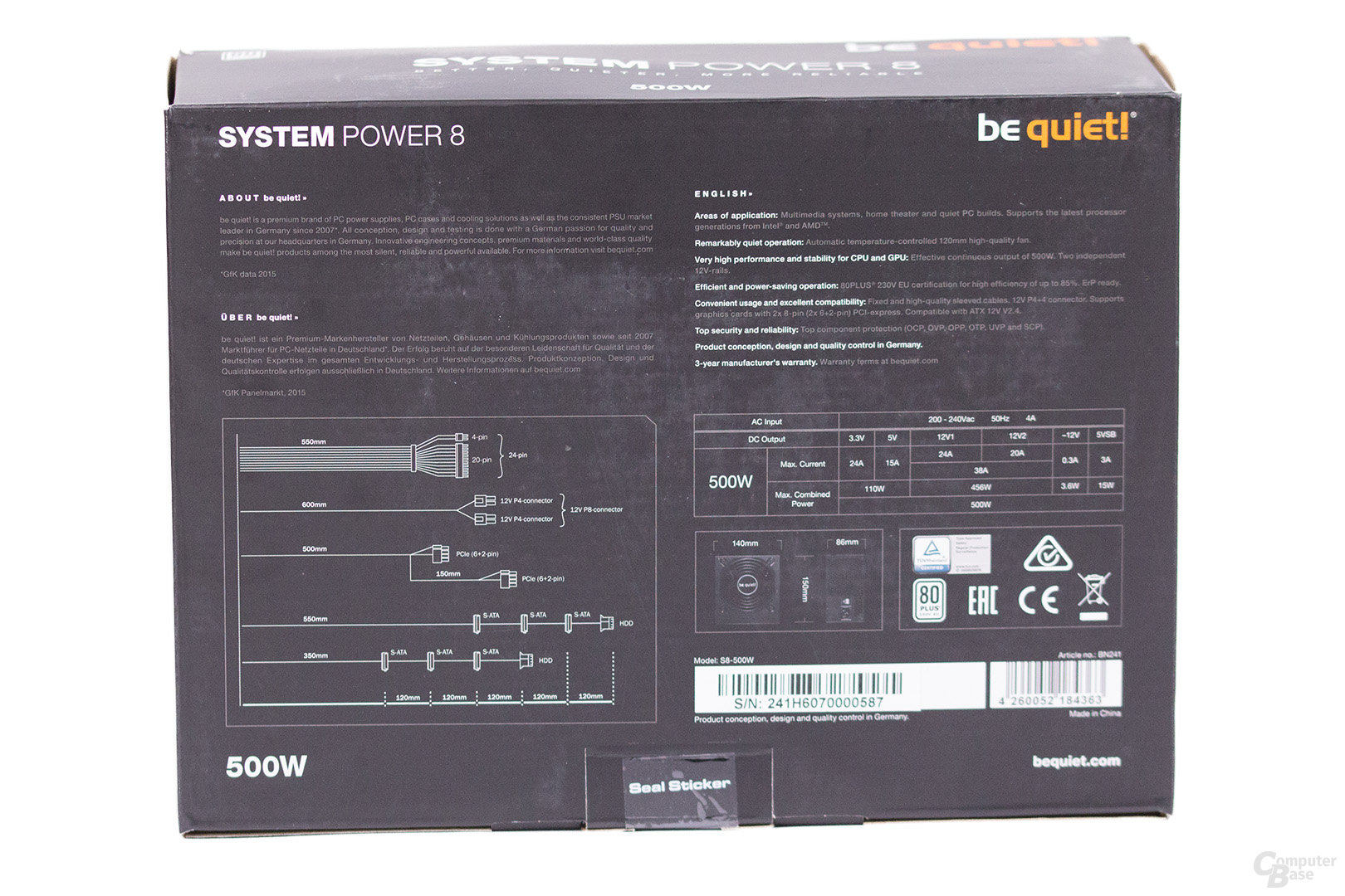 be quiet! System Power 8 500W