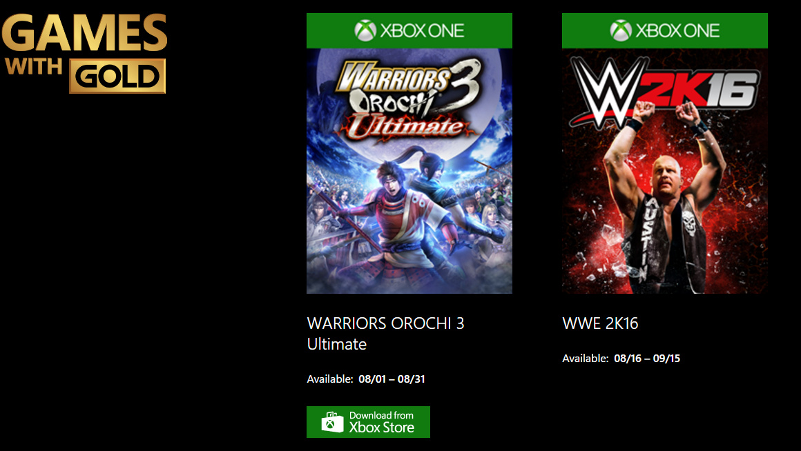 Games with Gold: Spelunky und Warriors Orochi 3 jetzt, WWE 2K16 später
