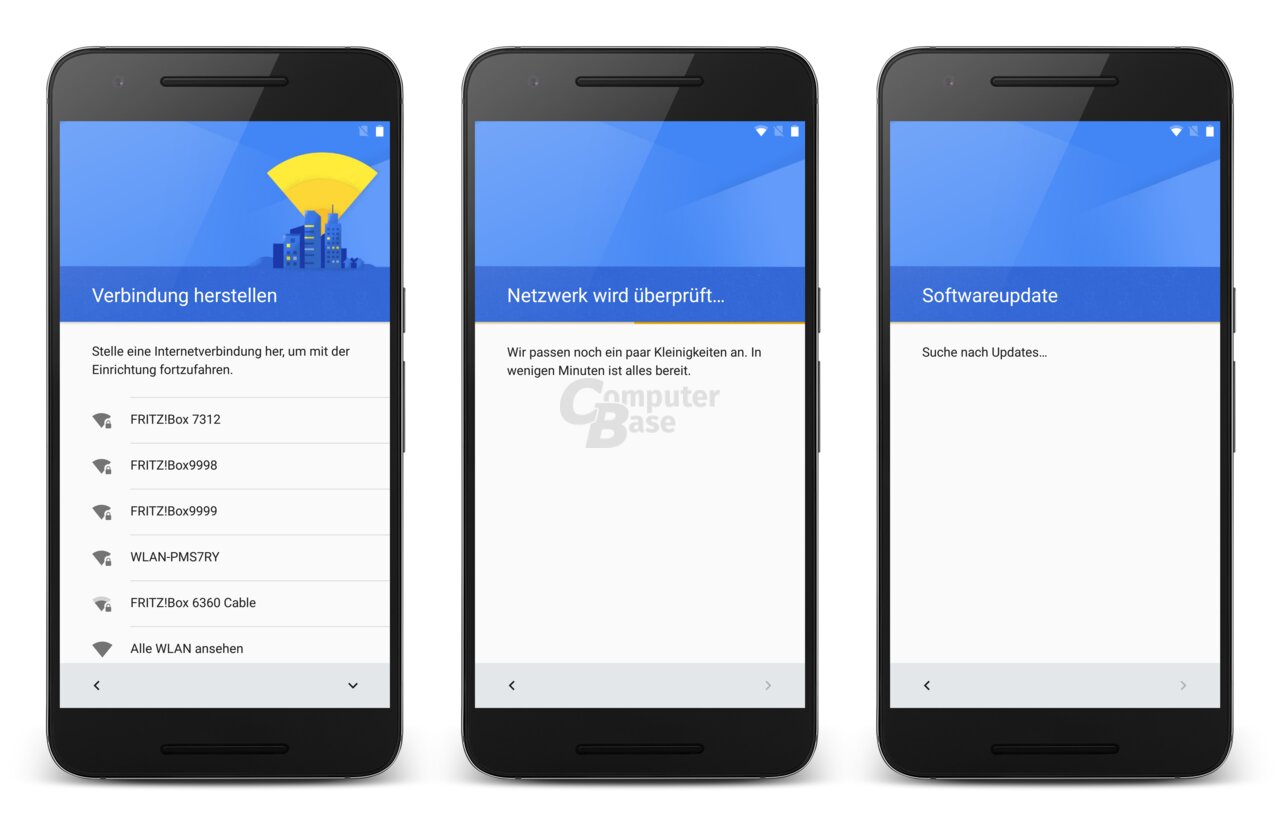 Ersteinrichtung von Android 7.0 auf dem Nexus 6P
