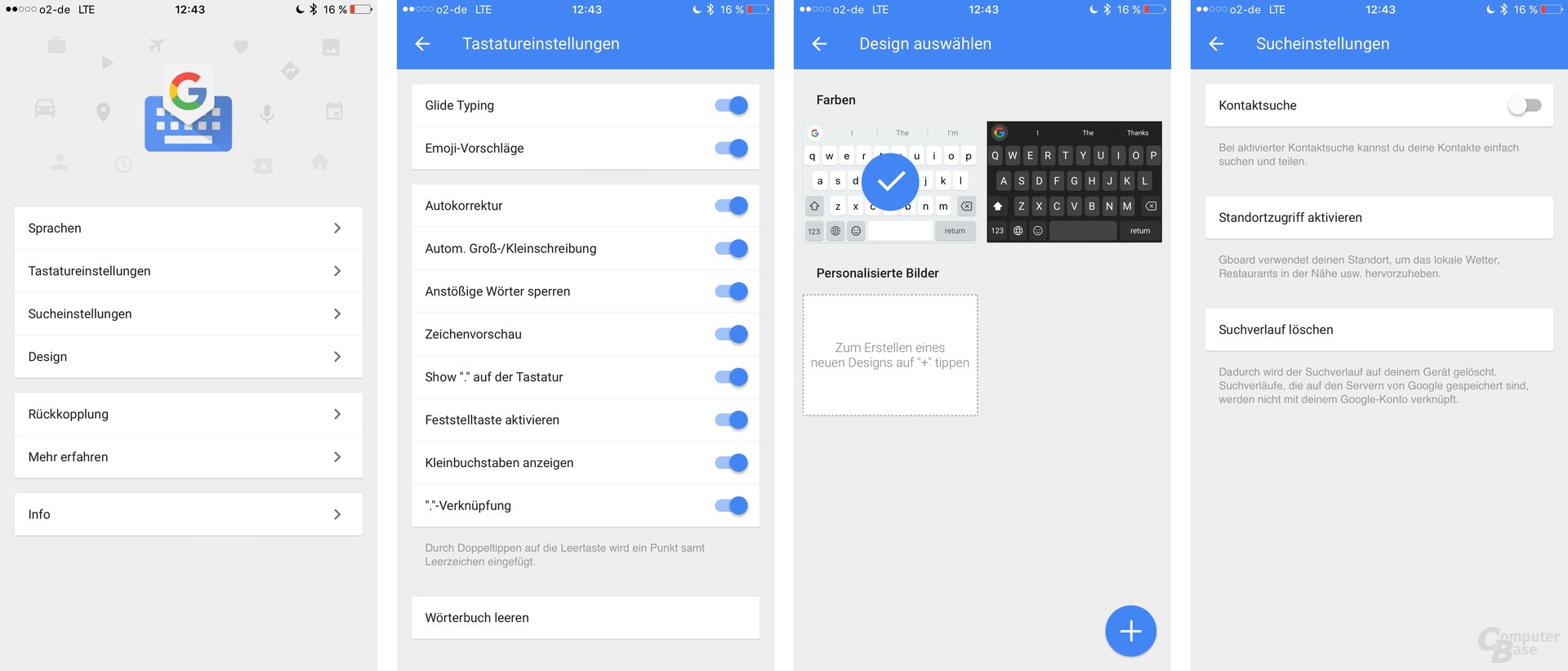 Gboard-Tastatur von Google jetzt auch auf Deutsch