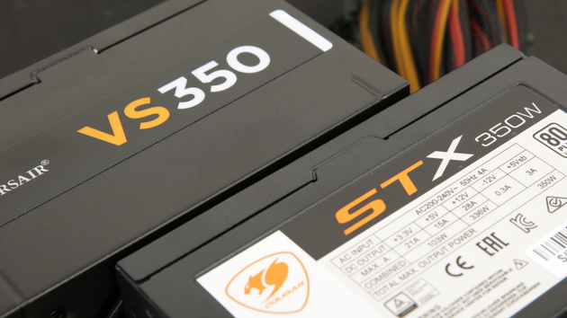 350-Watt-Netzteile im Test: Corsair VS350 2.0 und Cougar STX 350 für unter 40 Euro