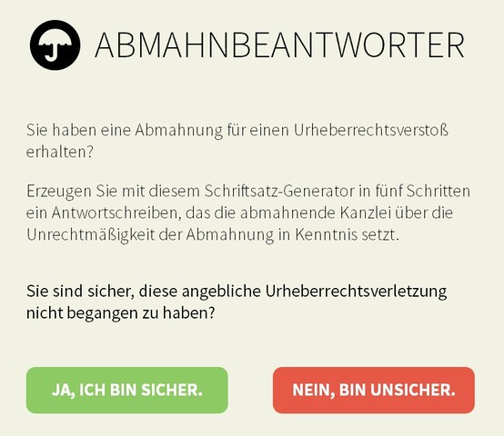 Abmahnbeantworter