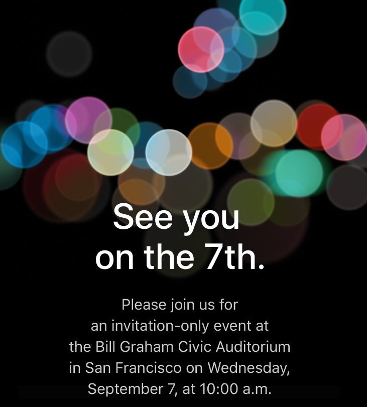Apple-Einladung für den 7. September