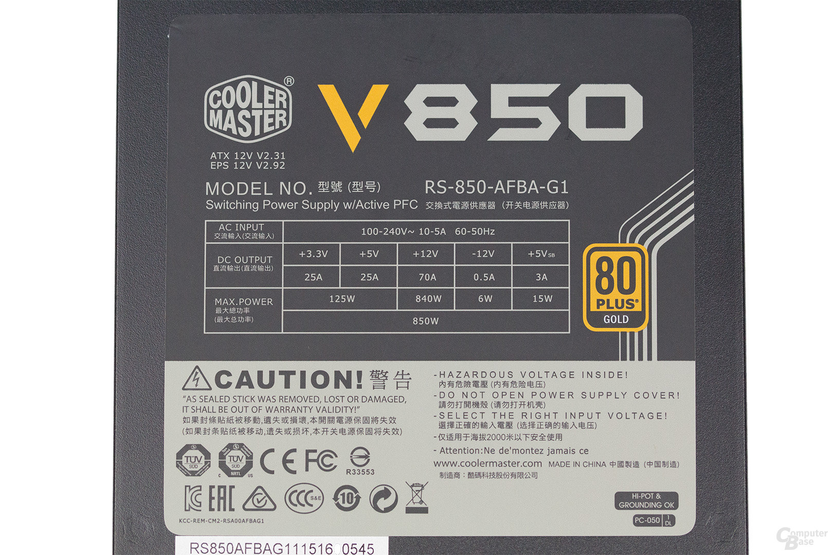 Cooler Master V850