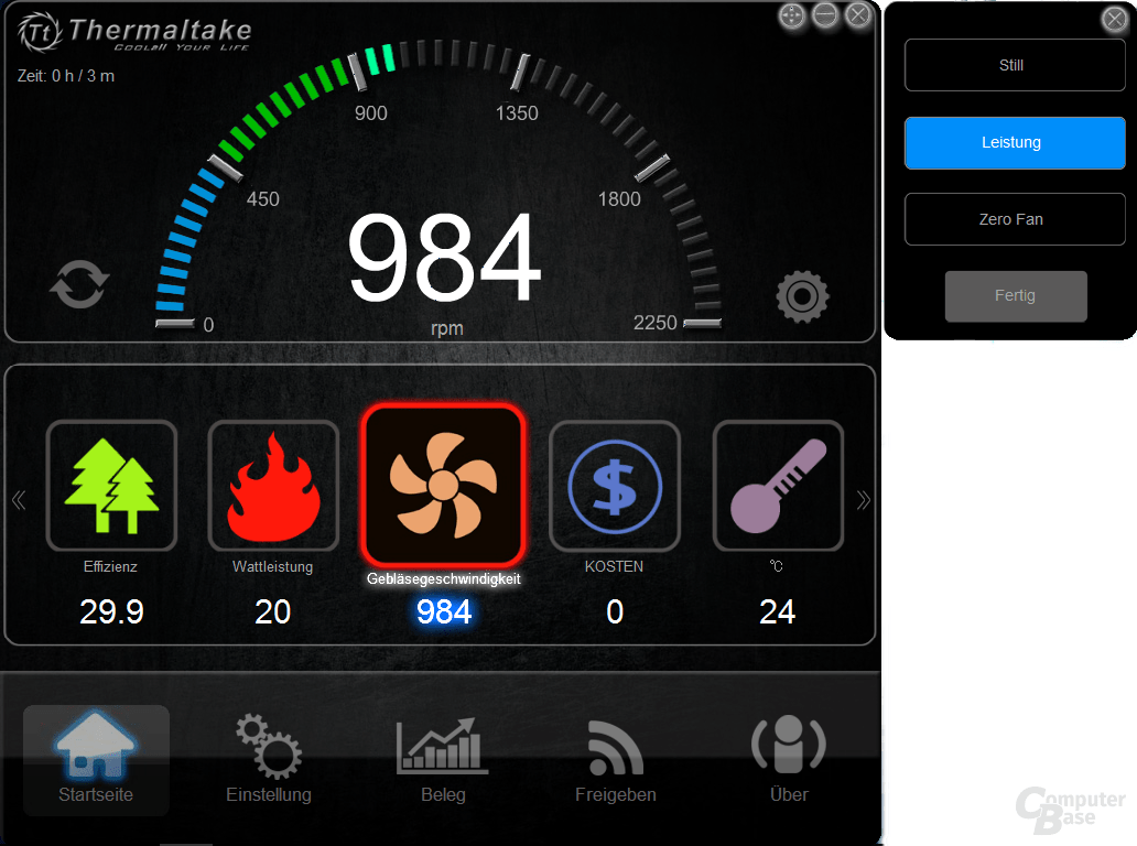 Thermaltake DPS G PC App – Performance Lüftermodus