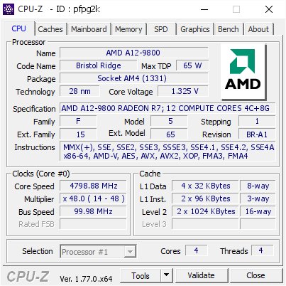 AMD A12-9800 mit 4,8 GHz unter Luftkühlung