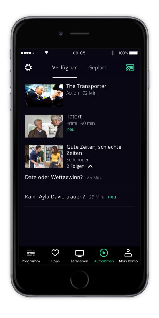 Die App von waipu.tv für iOS