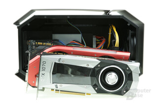 Die große GeForce GTX 1080 von Gainward passt hingegen nicht