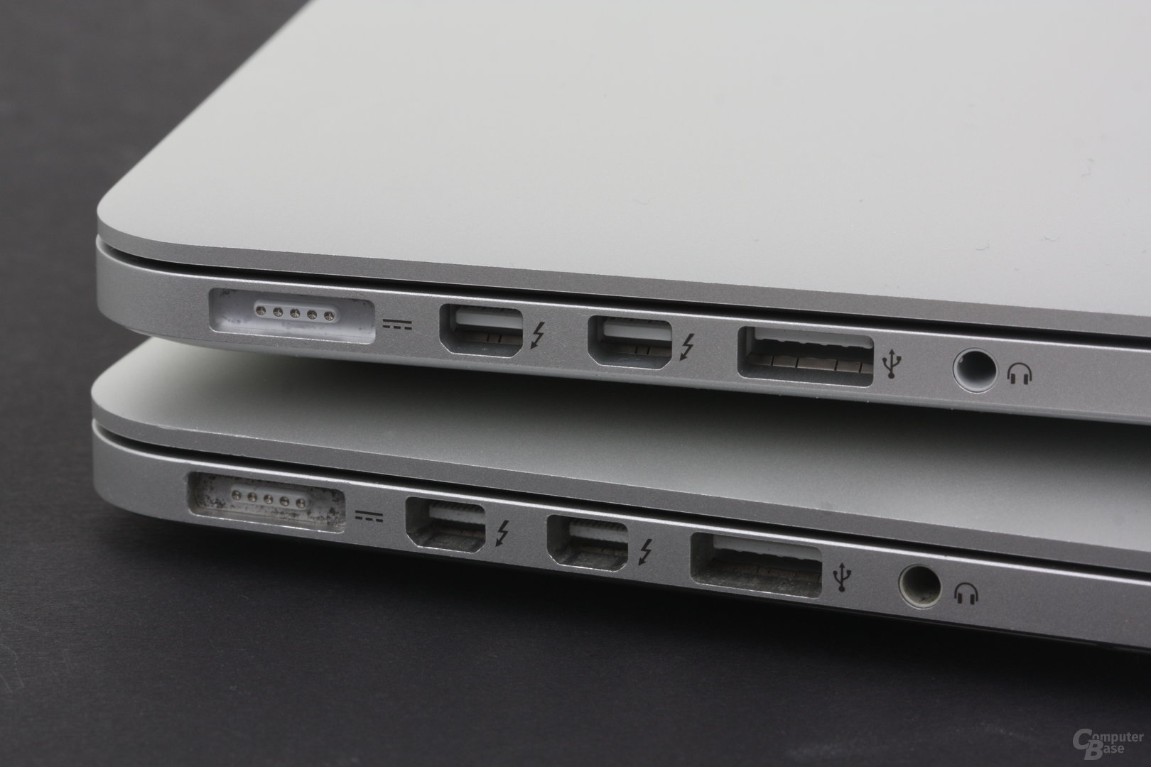 MagSafe (links) und USB Typ A (rechts) sollen wegfallen, Mini-DisplayPort dürfte es dann auch