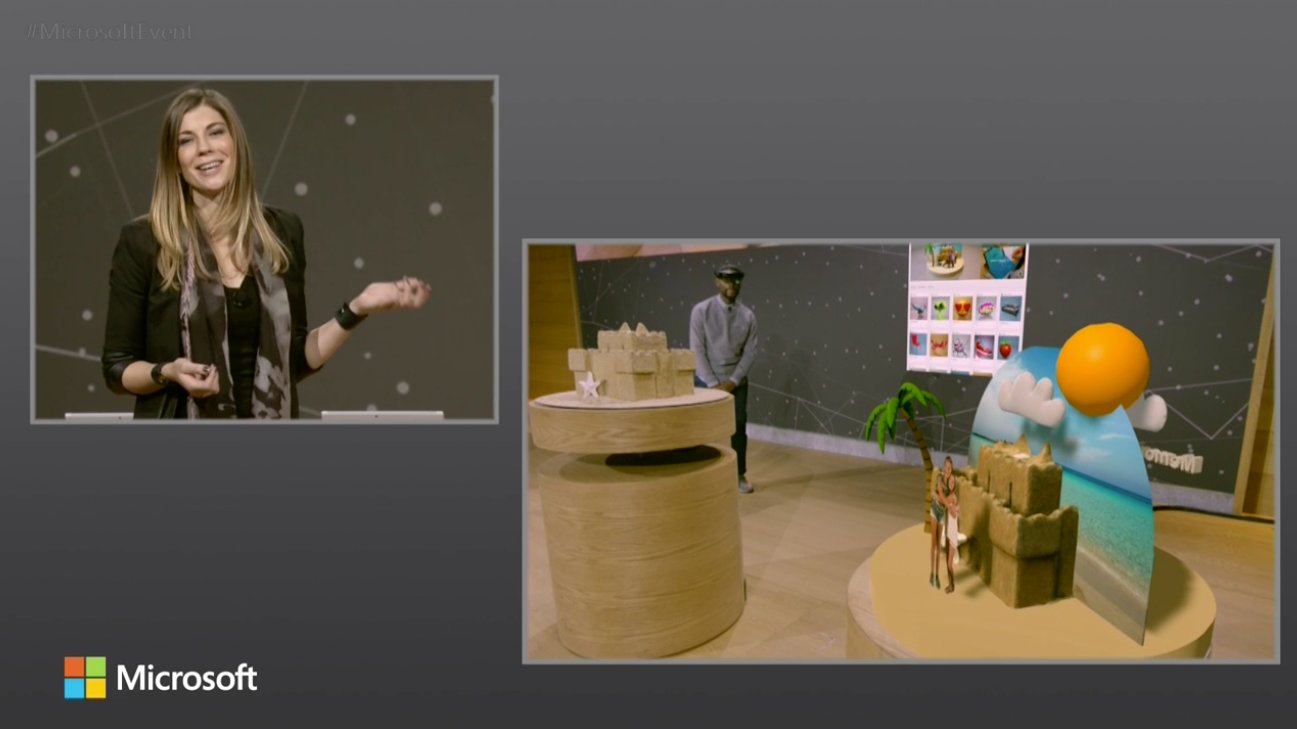 Mit HoloLens lassen sich 3D-Objekte vom Bildschirm lösen