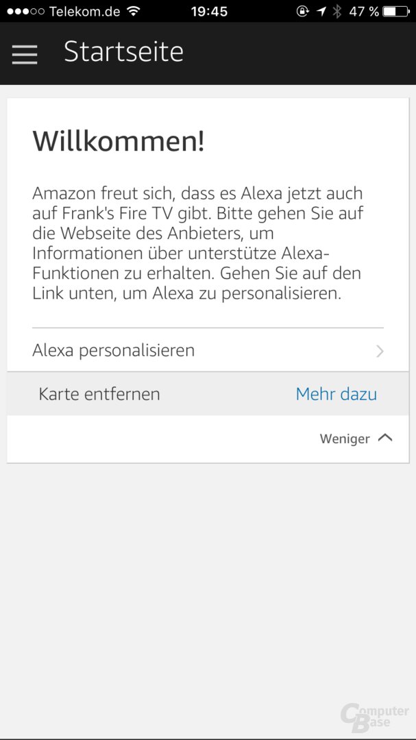Amazon Echo: Einrichtung in der Alexa-App