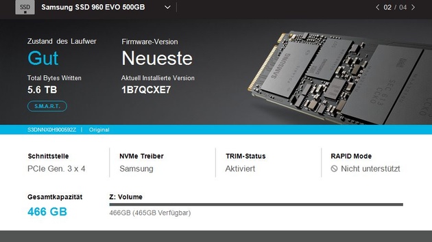 Samsung Magician 5.0: SSD-Tool mit neuer Oberfläche lässt Funktionen missen